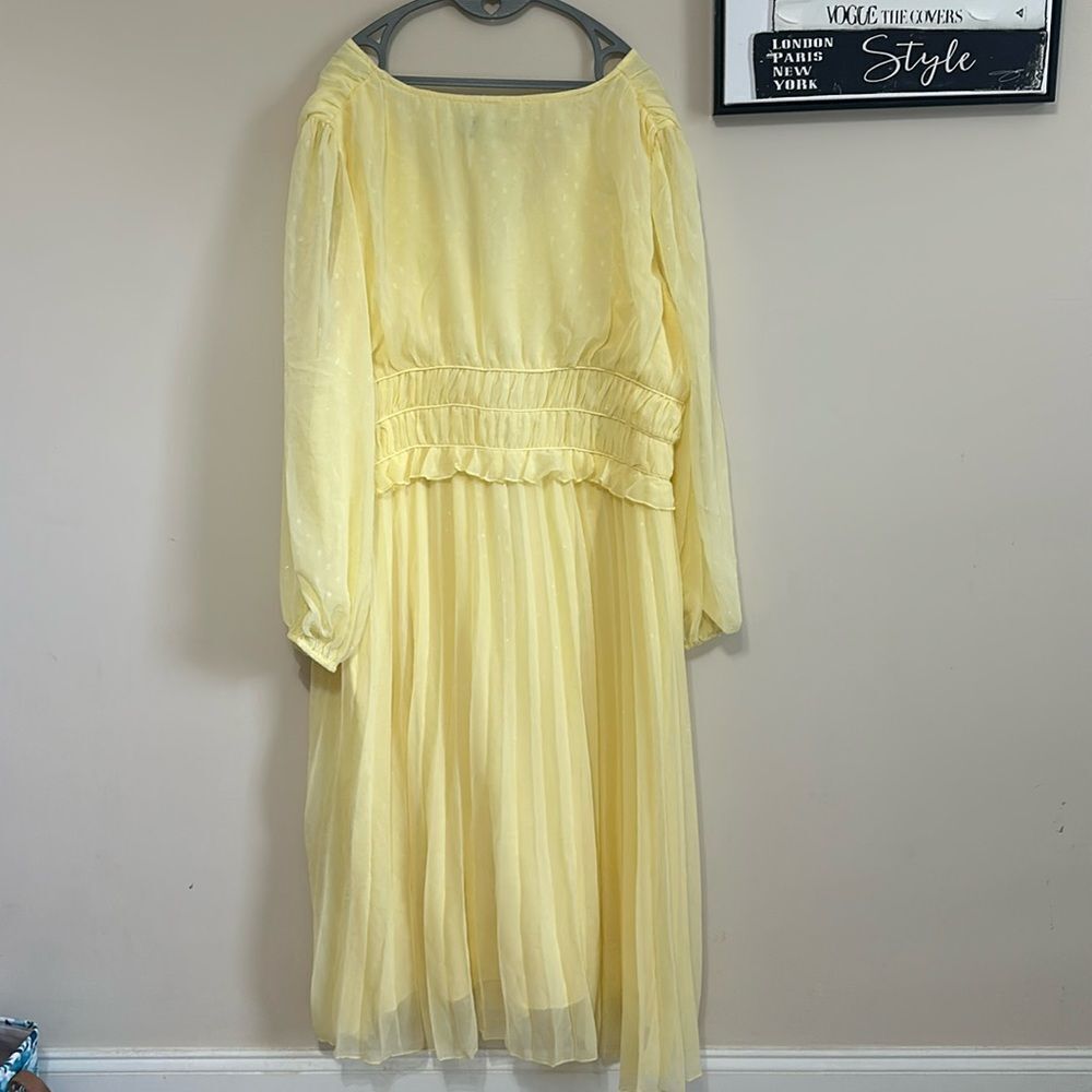 Asos Design Curve Button Up Ruched Waist Pleated … - image 7